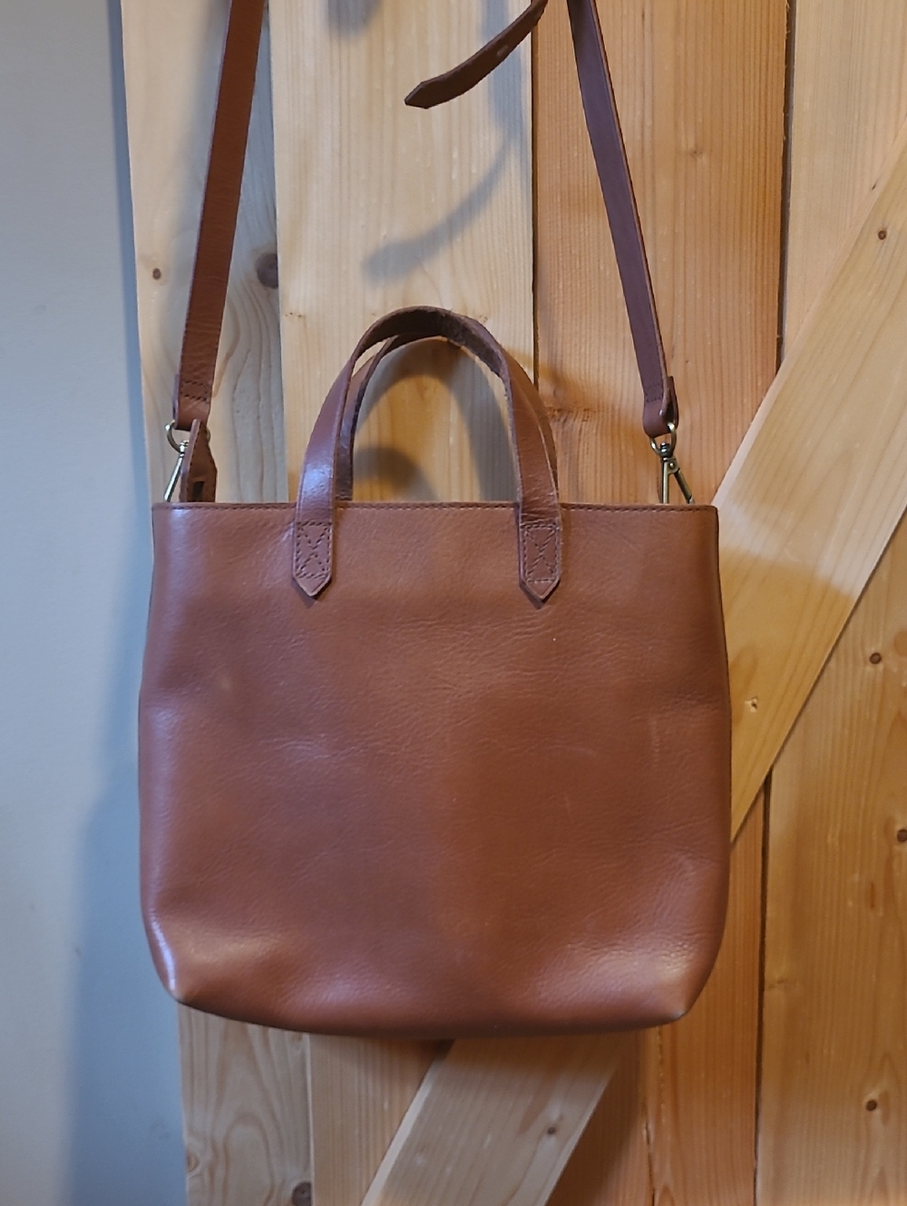 Madewell Brown Leather Tote Shoulder Bag